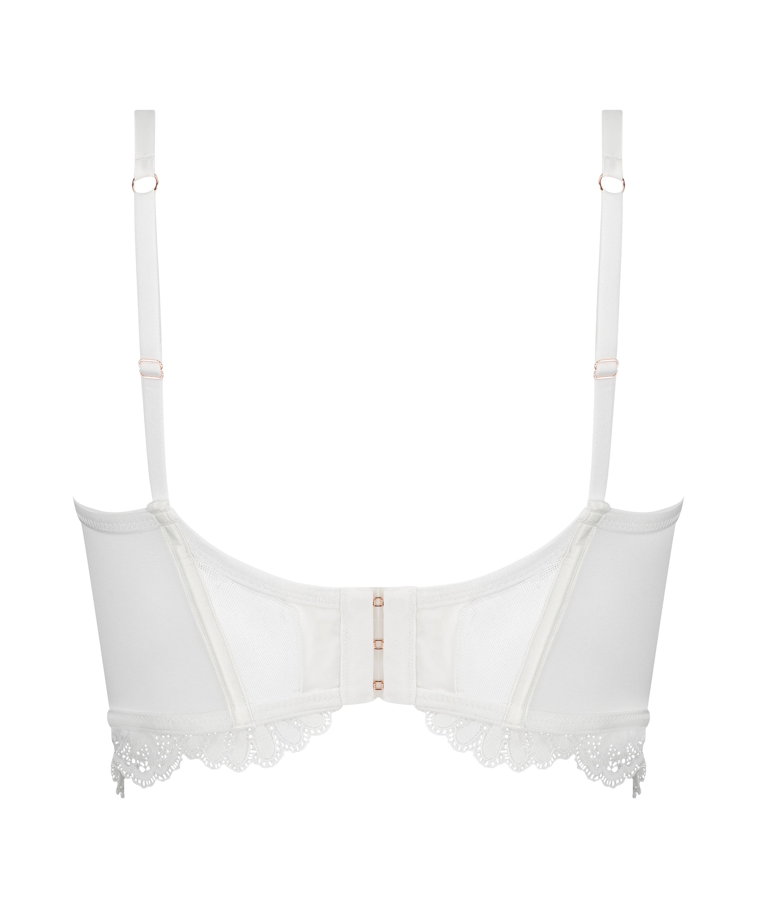 Jamie Non-Padded Underwired Longline Bra, White, main