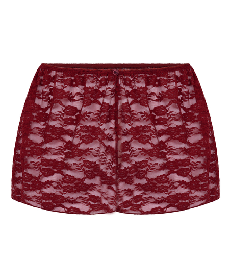 Short Allover Lace, Red