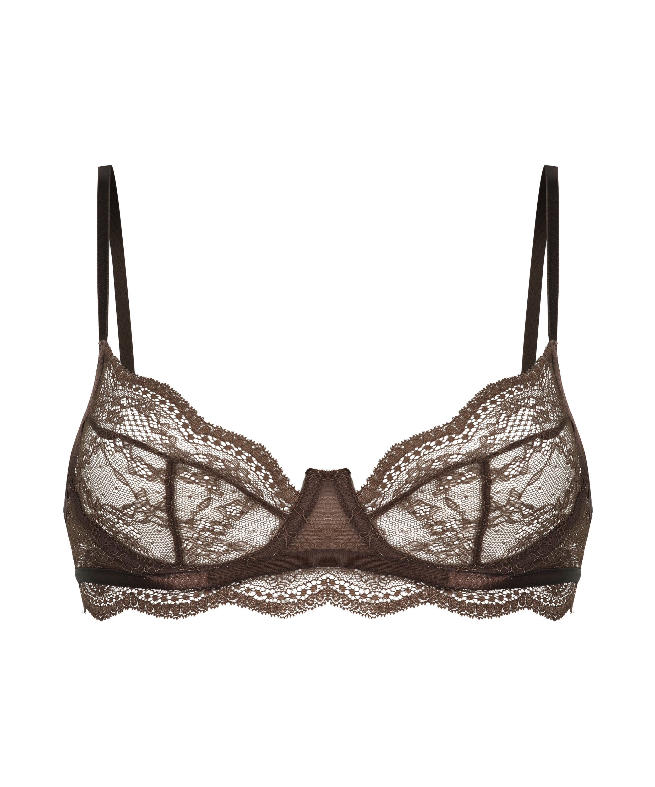Isabelle Non-Padded Underwired Bra, Brown, main