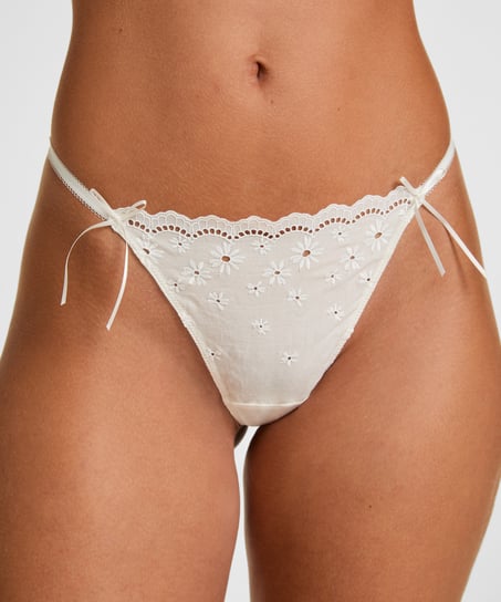 Highleg Thong Gaia, White