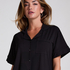 Short Sleeve Velour Jacket, Black