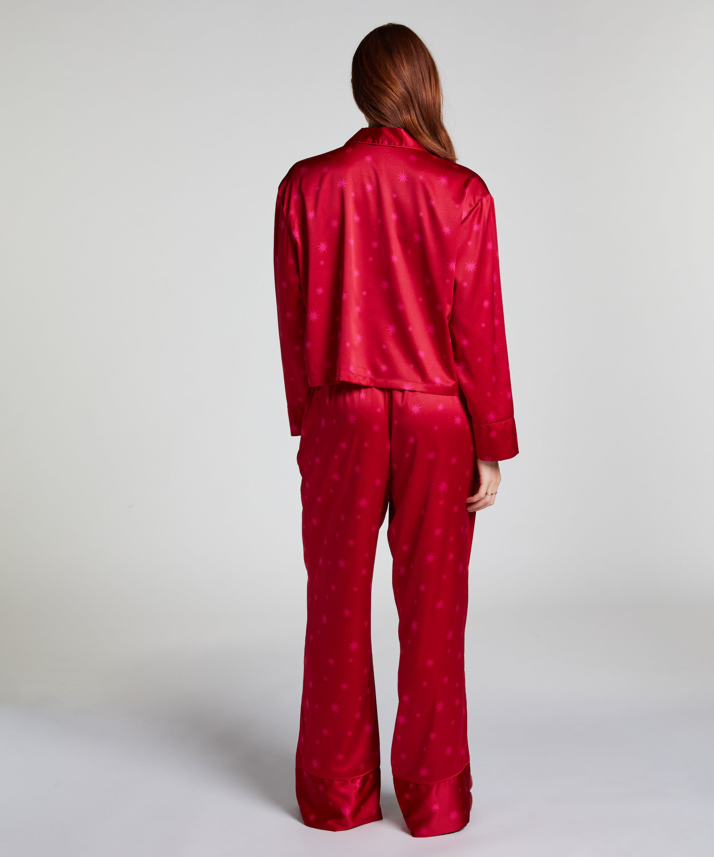 Satin Trousers, Red, main