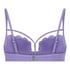 Scallop Padded Underwired Bikini Top, Purple