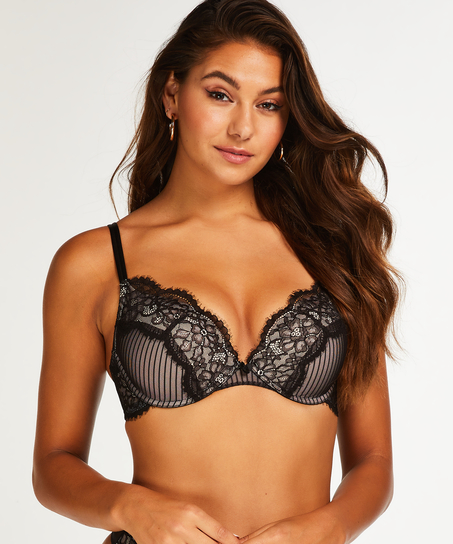 Bliss Padded Maximizer Underwired Bra, Black