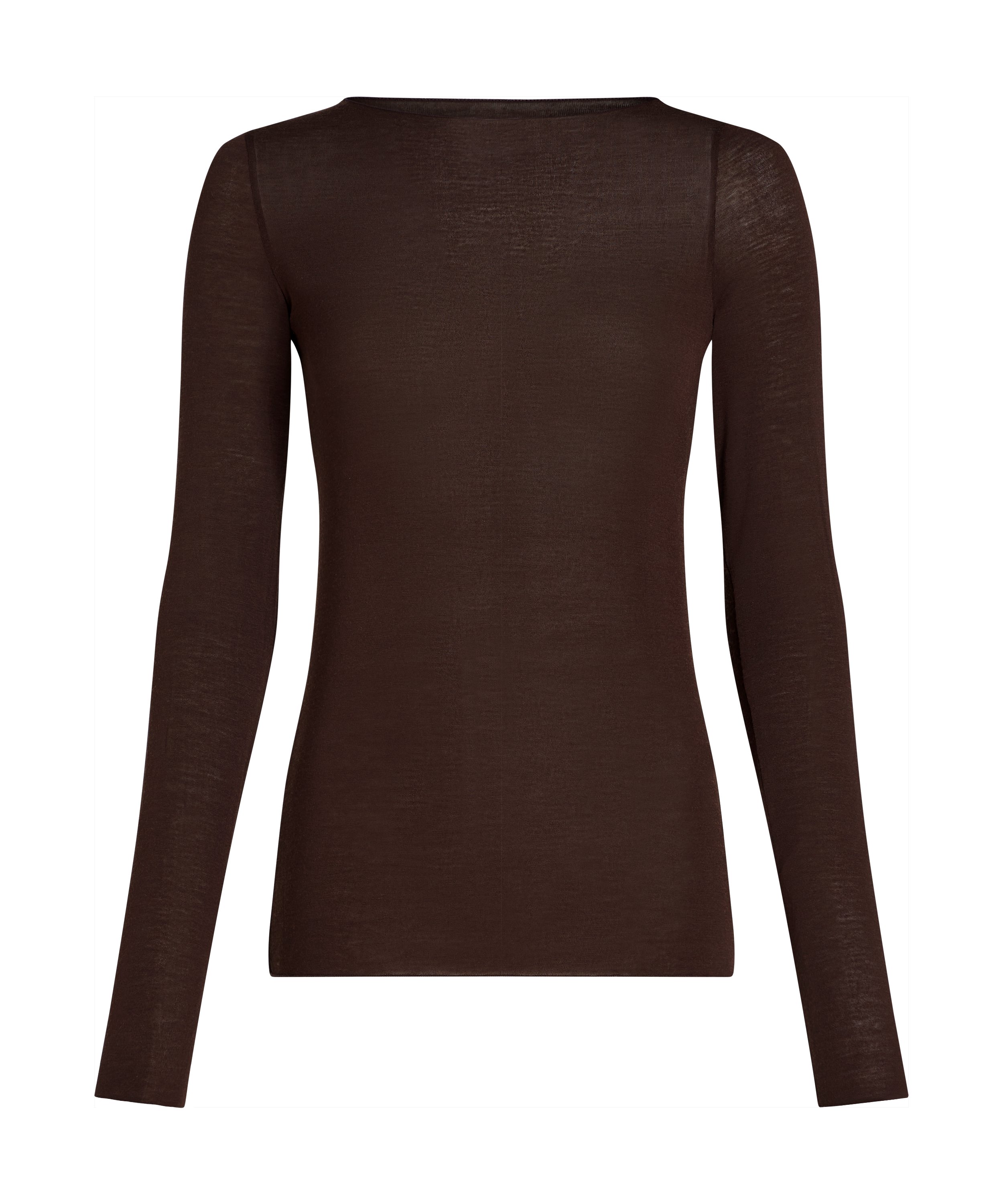 super soft Boatneck shirt with Cashmere, Brown, main