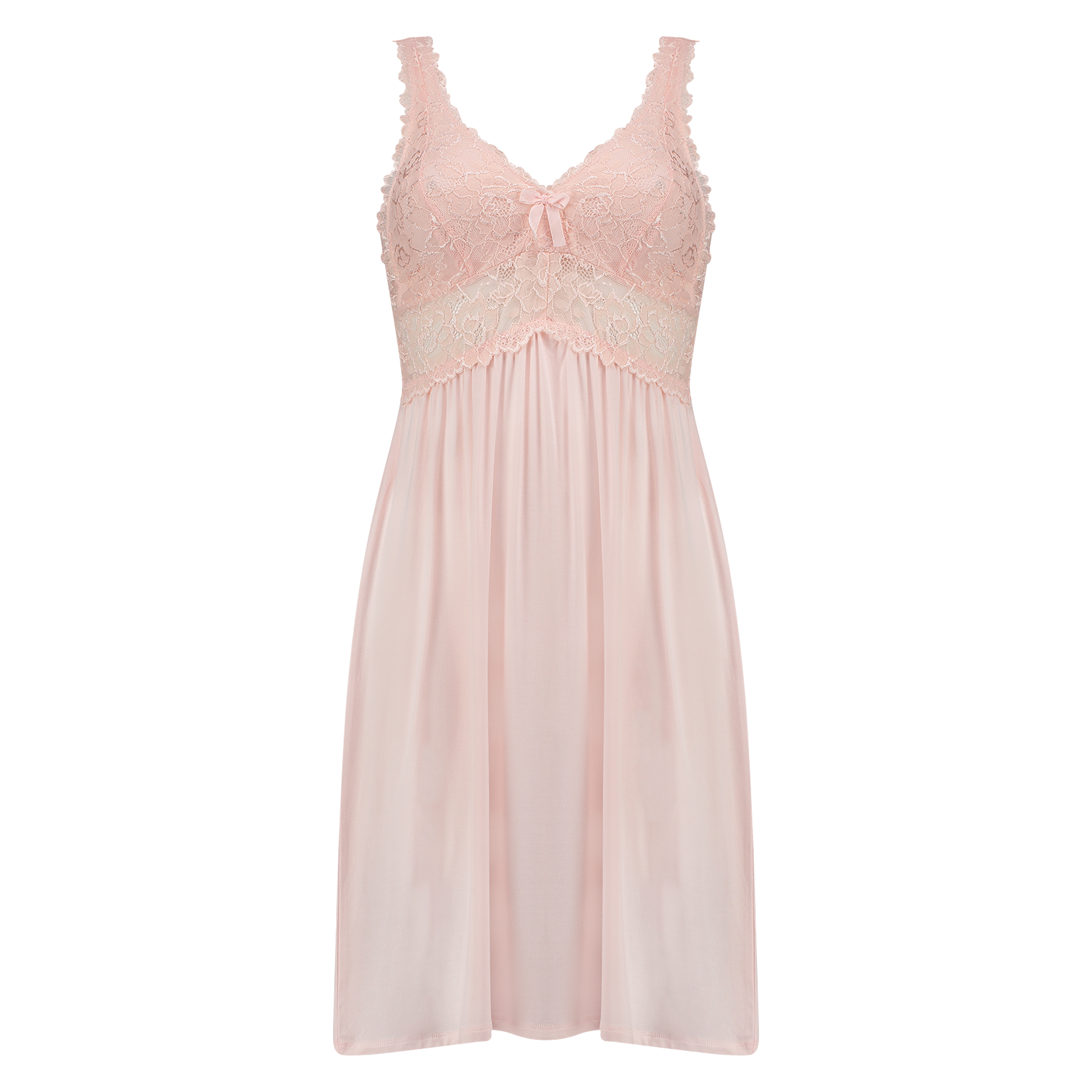 Modal Lace Slip Dress, Pink, main