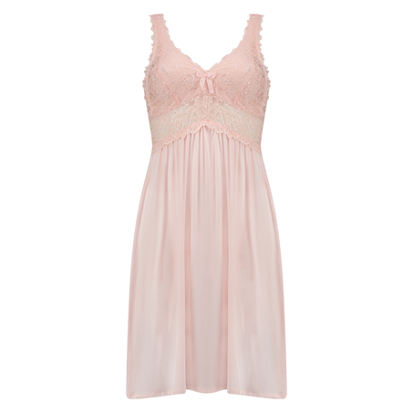 Modal Lace Slip Dress, Pink