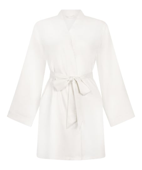Kimono Bridal Satin, White
