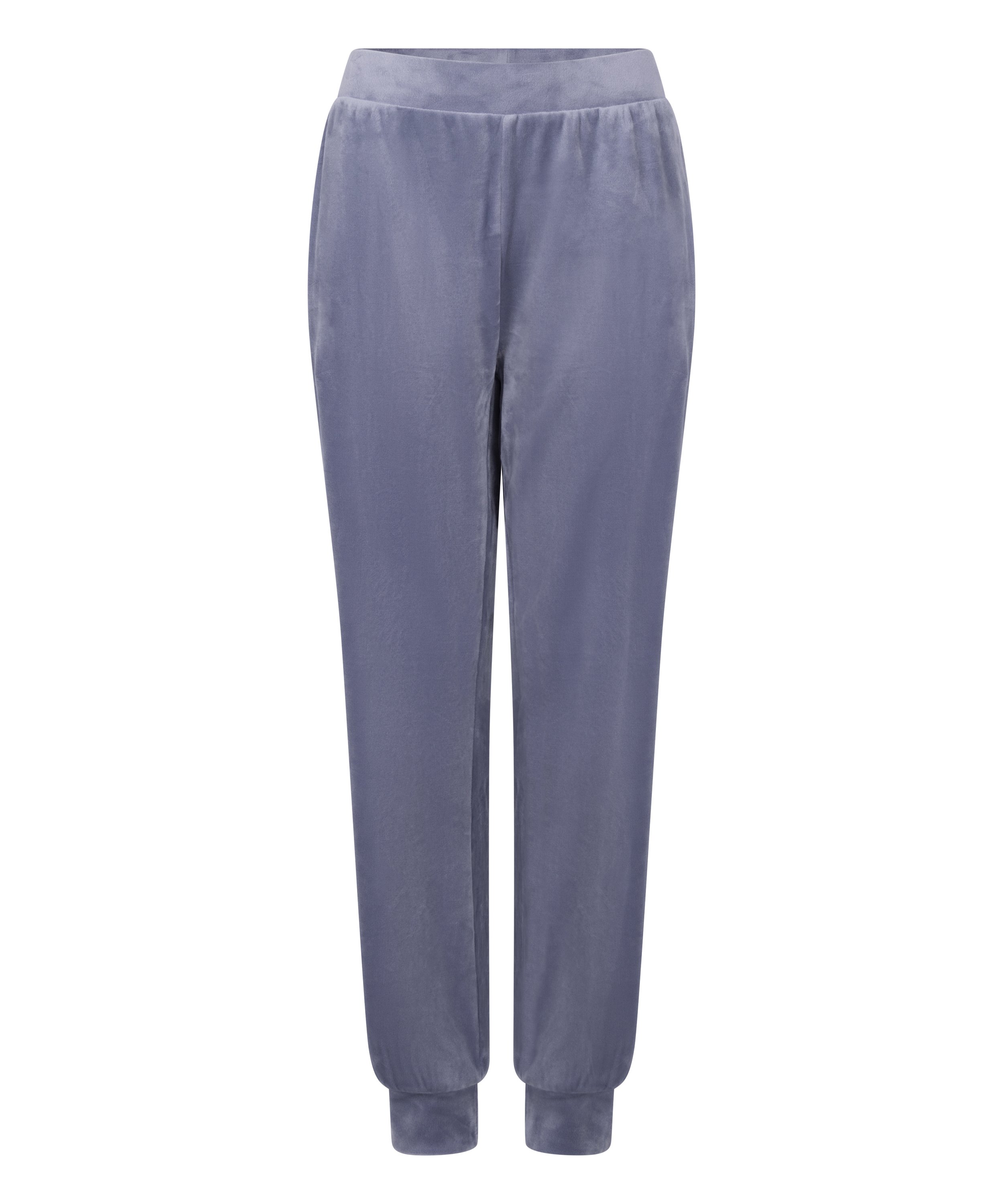 Velours Jogging Pants, Blue, main