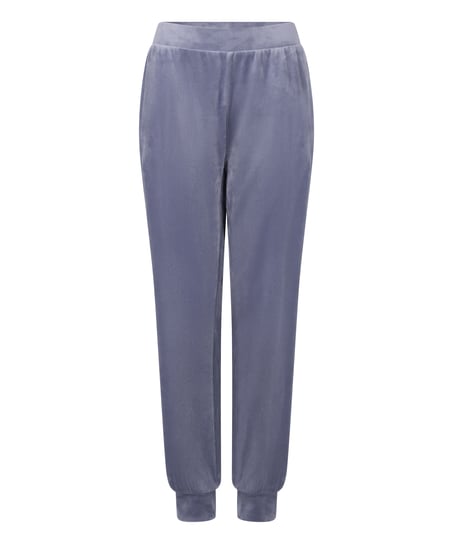 Velours Jogging Pants, Blue