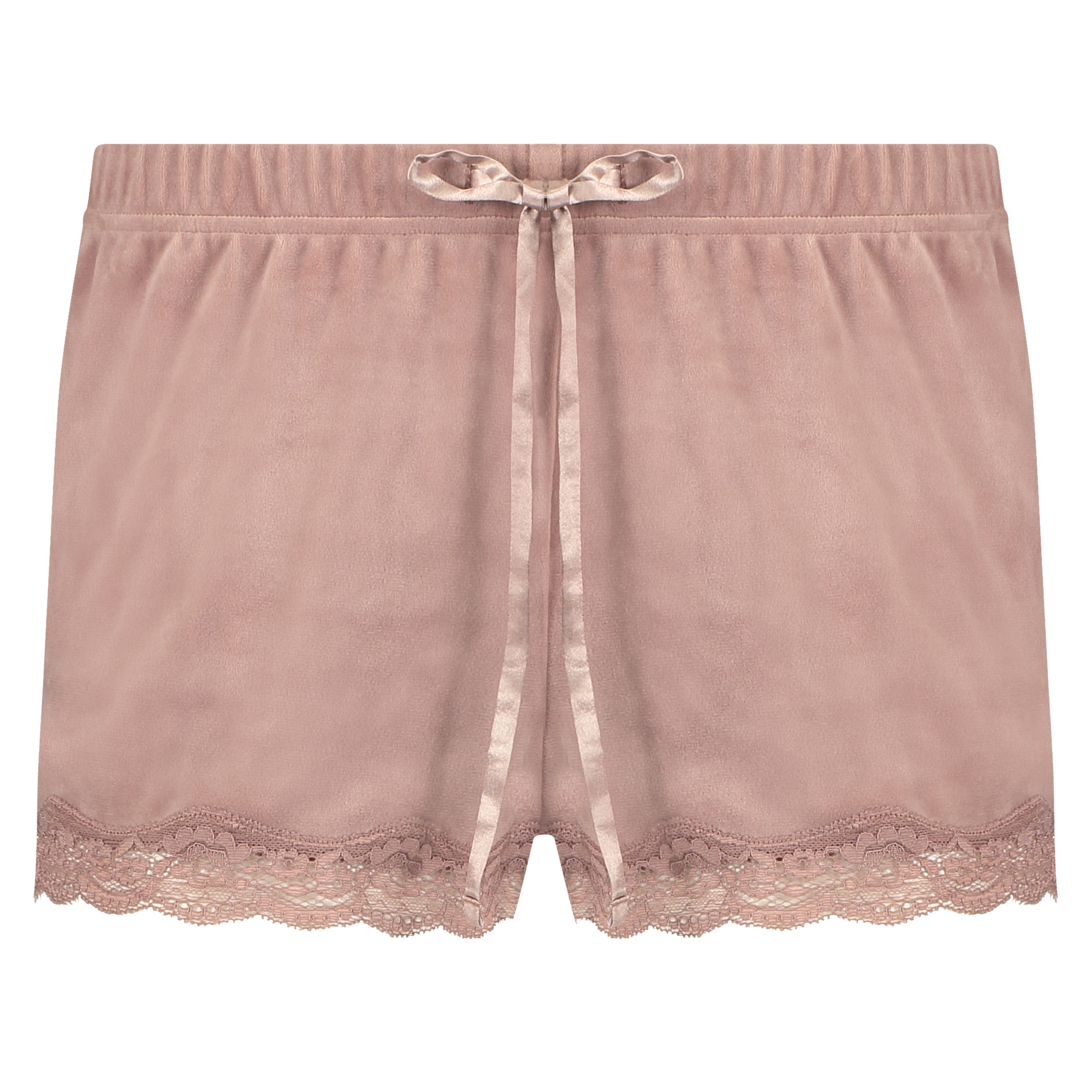 Velvet lace shorts, Pink, main