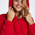 Fleece cardigan, Red