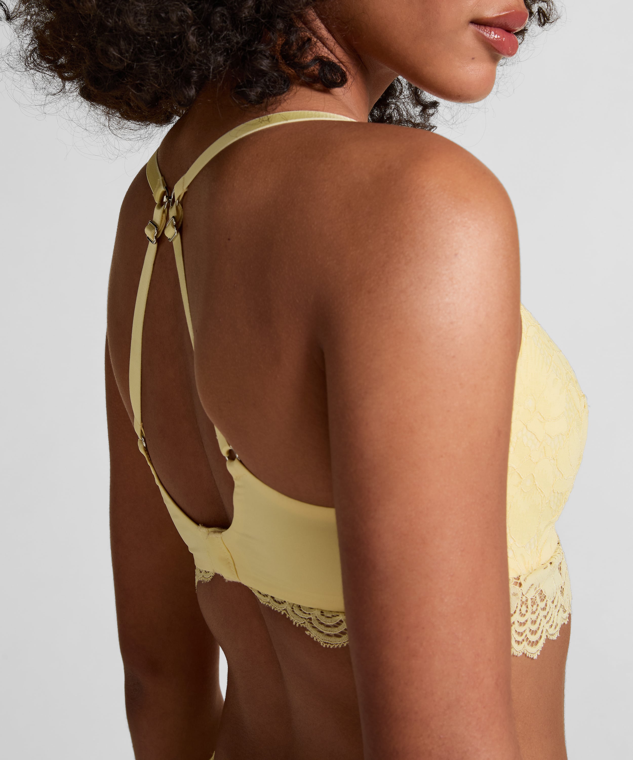 Andrea Padded Non-Wired Bra, Yellow, main