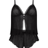 Chiffon Plisse Cami Set, Black