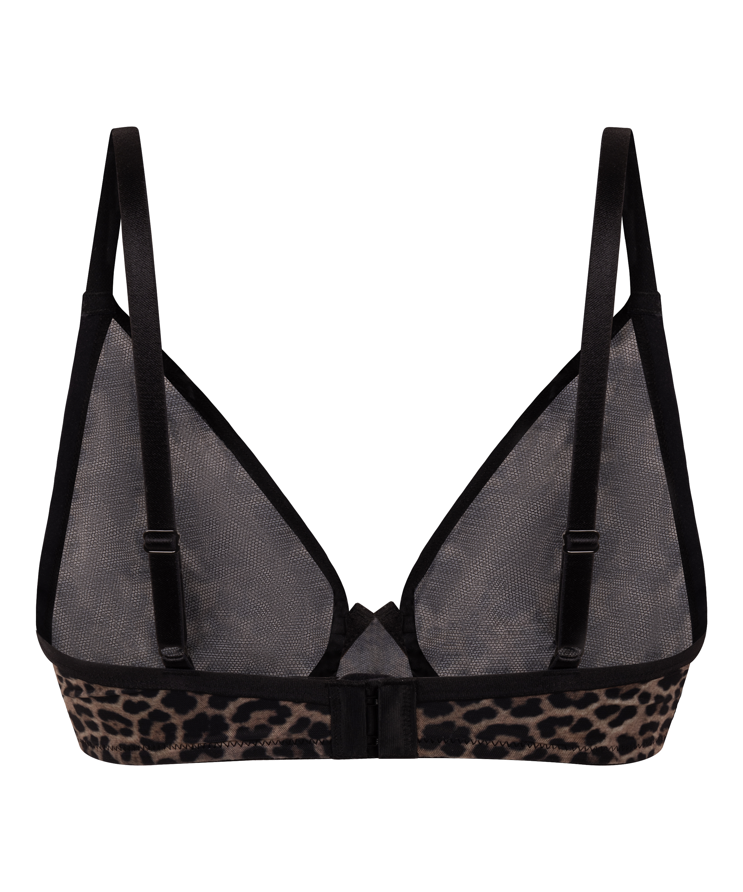 Tara Leopard Non-Padded Underwired Bra, Black, main