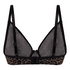 Tara Leopard Non-Padded Underwired Bra, Black