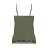 Velours Lace Cami Top, Green