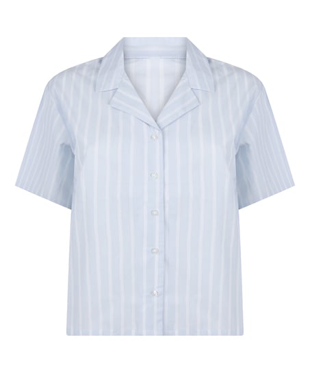 Striped Jacket Cotton, Blue