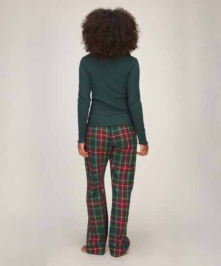 Petite Flannel Pyjama Pants, Green