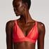 Luxe Triangle Bikini Top, Red