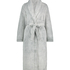 Long Fleece Bathrobe, Gray