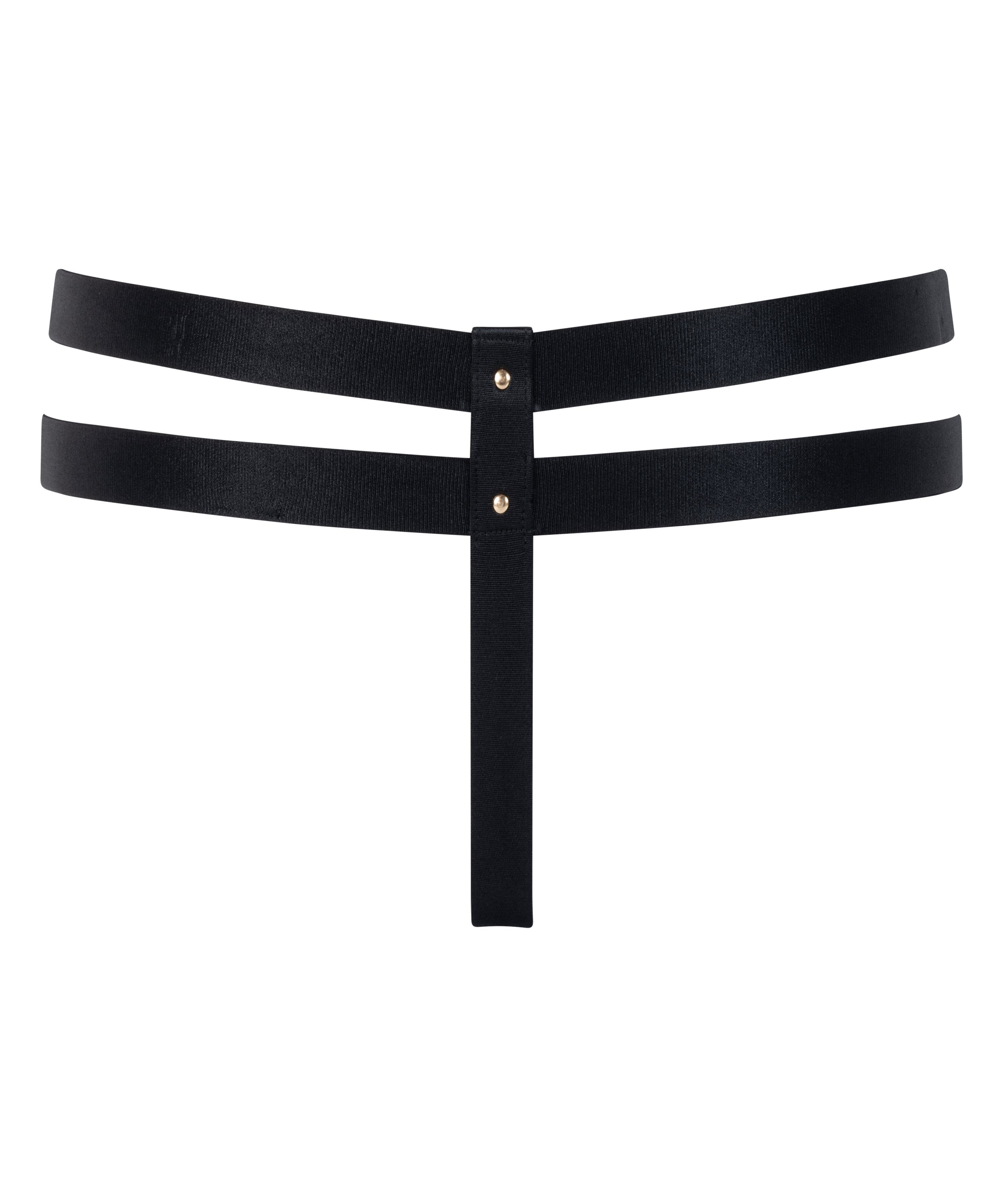 Athena Open Crotch Thong, Black, main