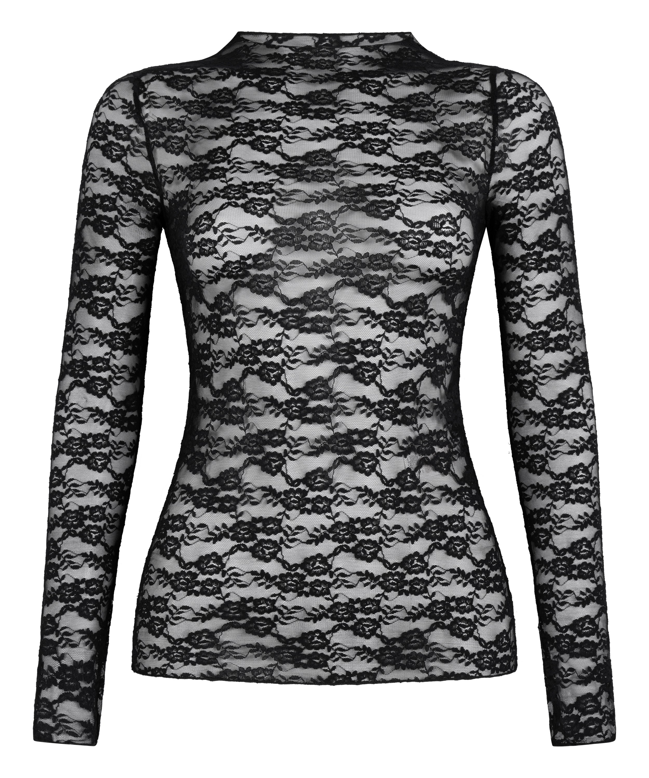 Top Allover Lace, Black, main