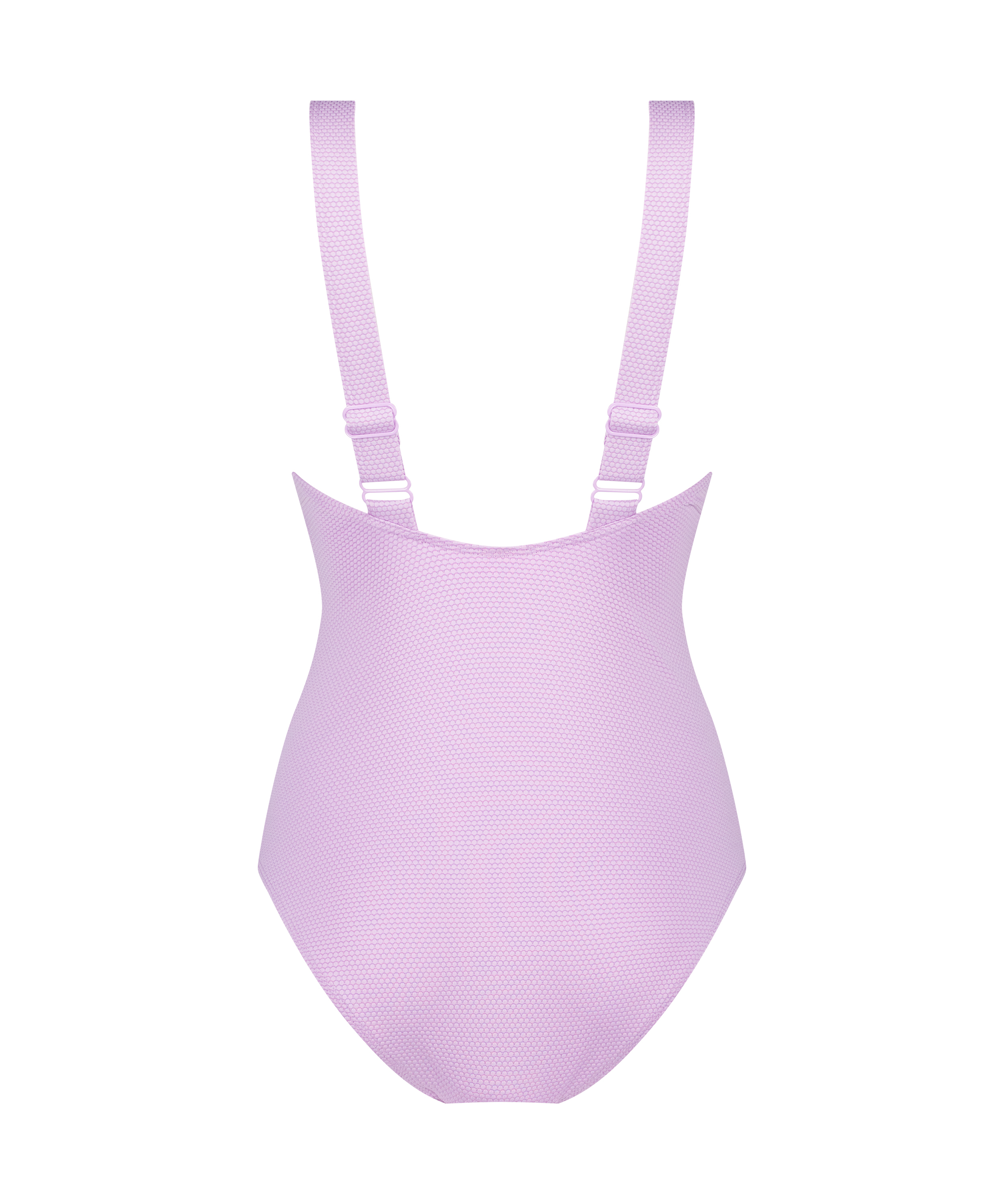 Shaping Scallop Swimsuit, Purple, main