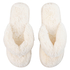 Fake Fur Slippers, White