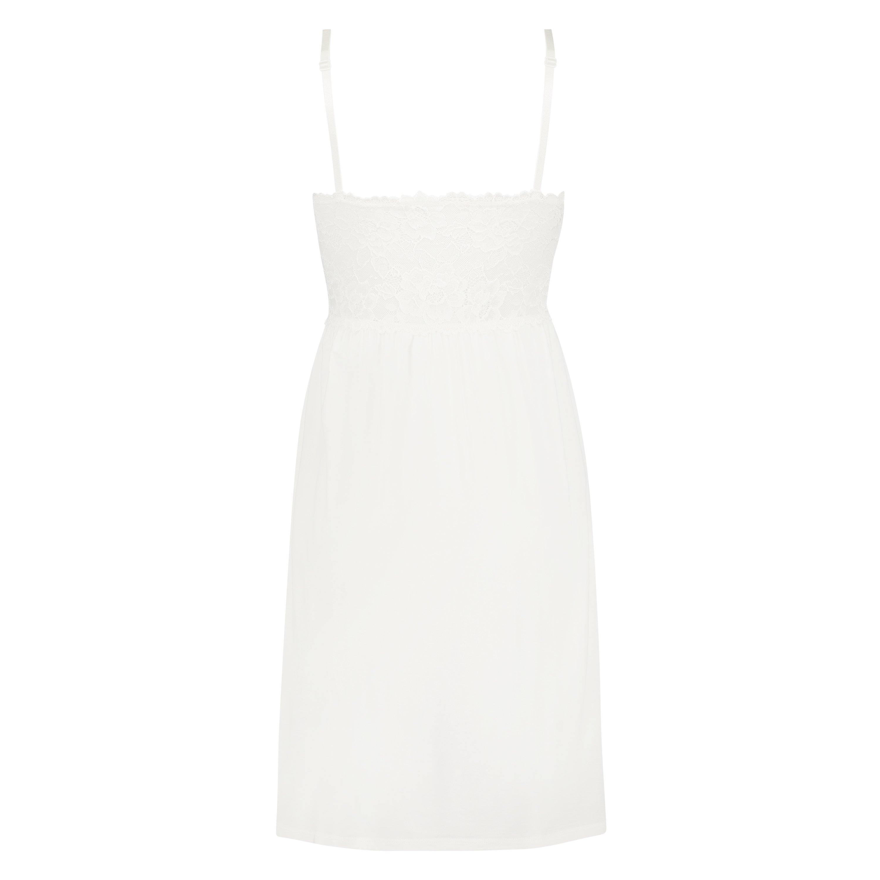 Nora Lace Slip Dress, White, main