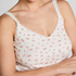 Ribbed Lace Cami, White
