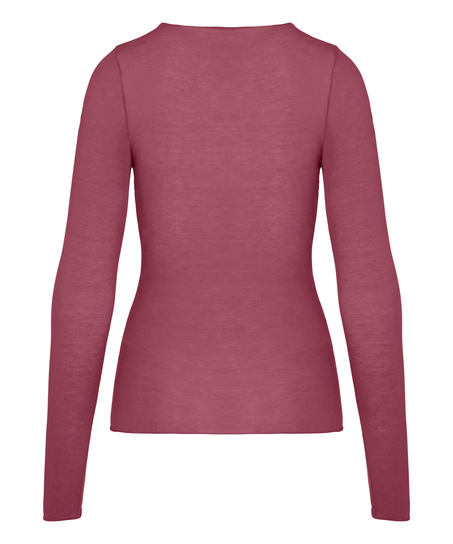 super soft Lace V-Neck shirt with Cashmere, Purple