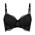 Raine padded longline underwired bra, Black