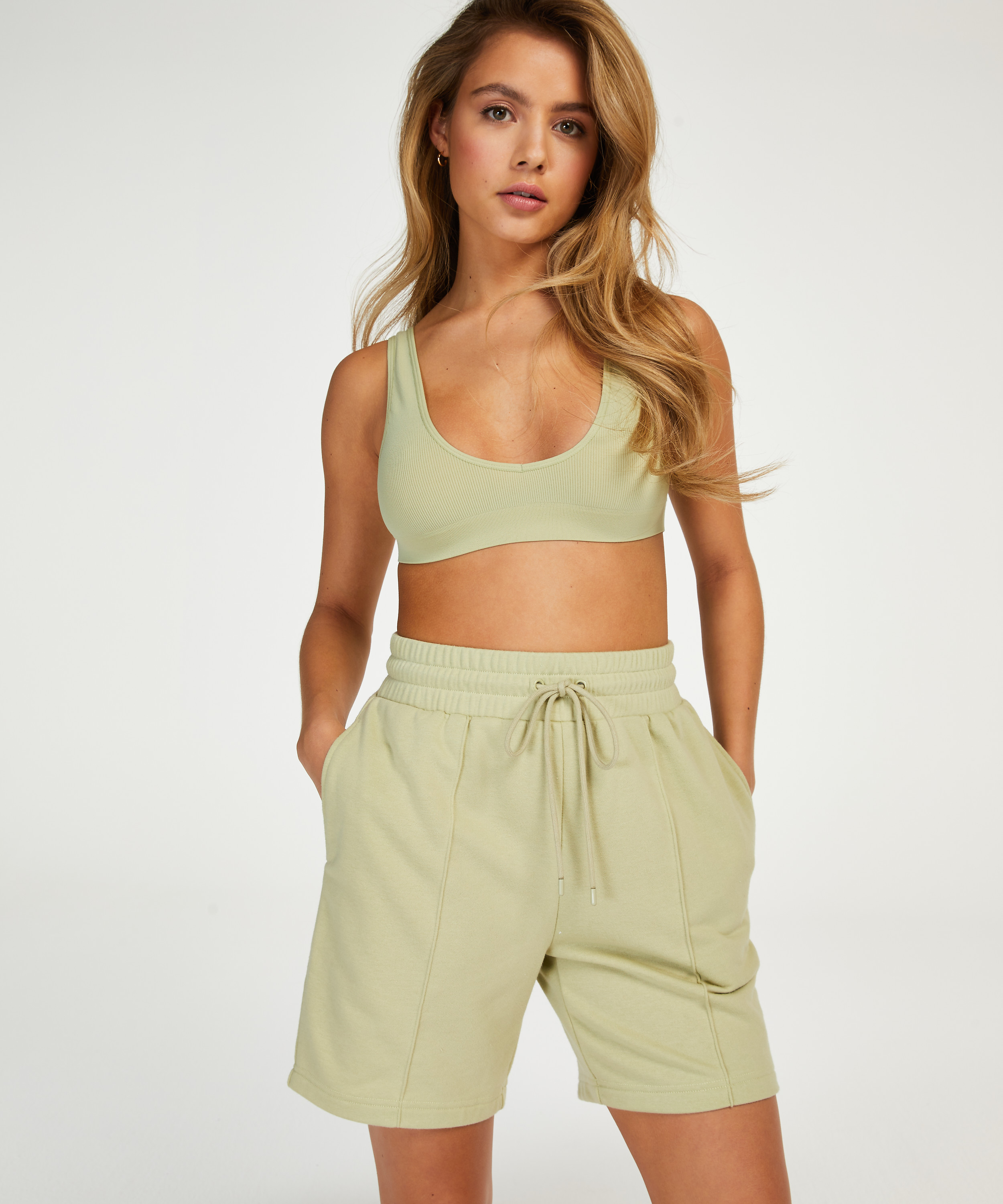 Snuggle Me Bermuda Shorts, Green, main