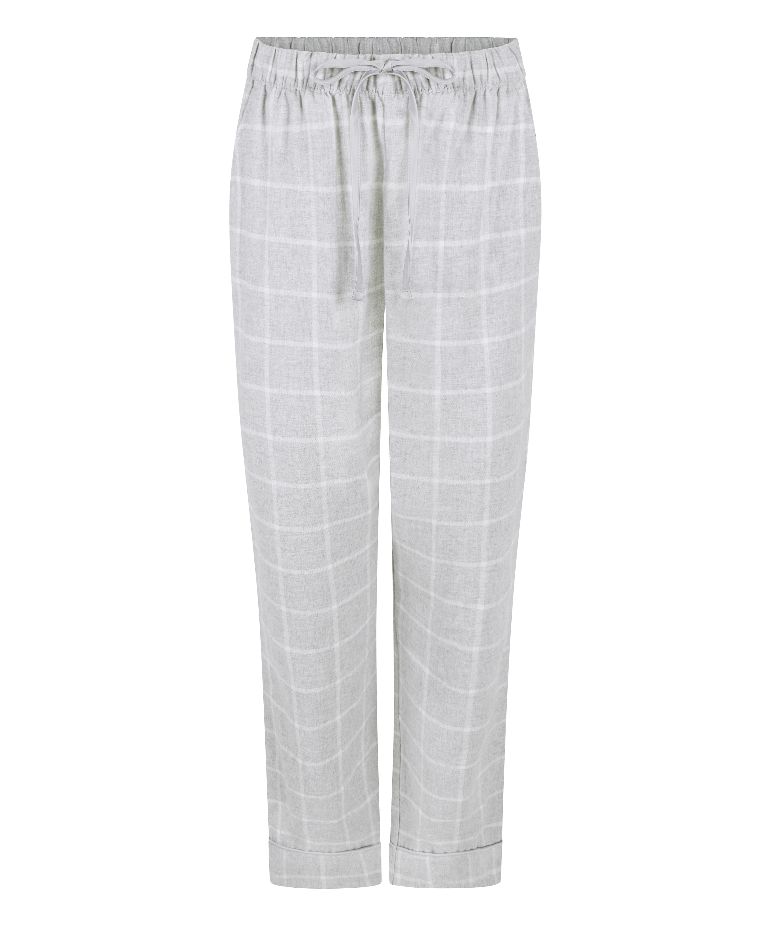 Flannel Pyjama Pants, Gray, main
