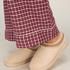 Slipper Boot Faux Suede Stitching, Orange