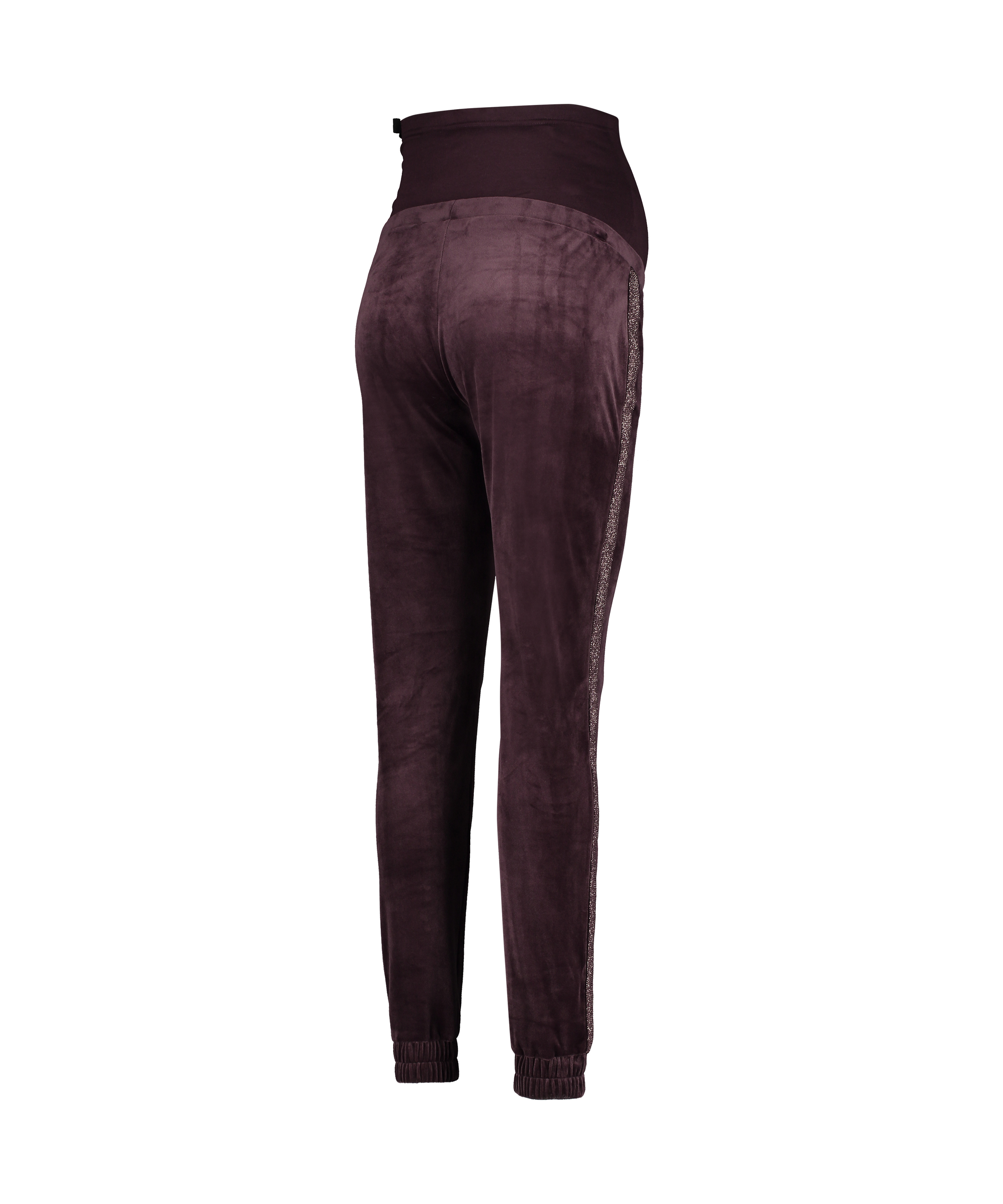 Maternity Velours Jogging Bottoms, Purple, main