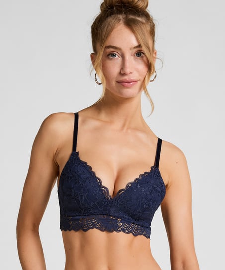 Andrea Padded Non-Wired Bra, Blue