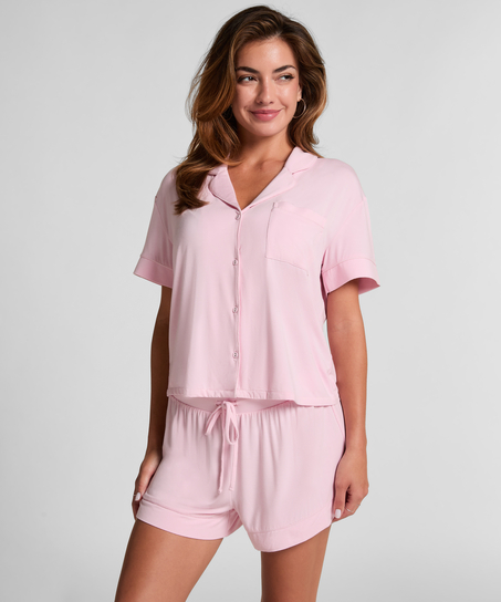 Essential Jersey Short-Sleeved Jacket, Pink