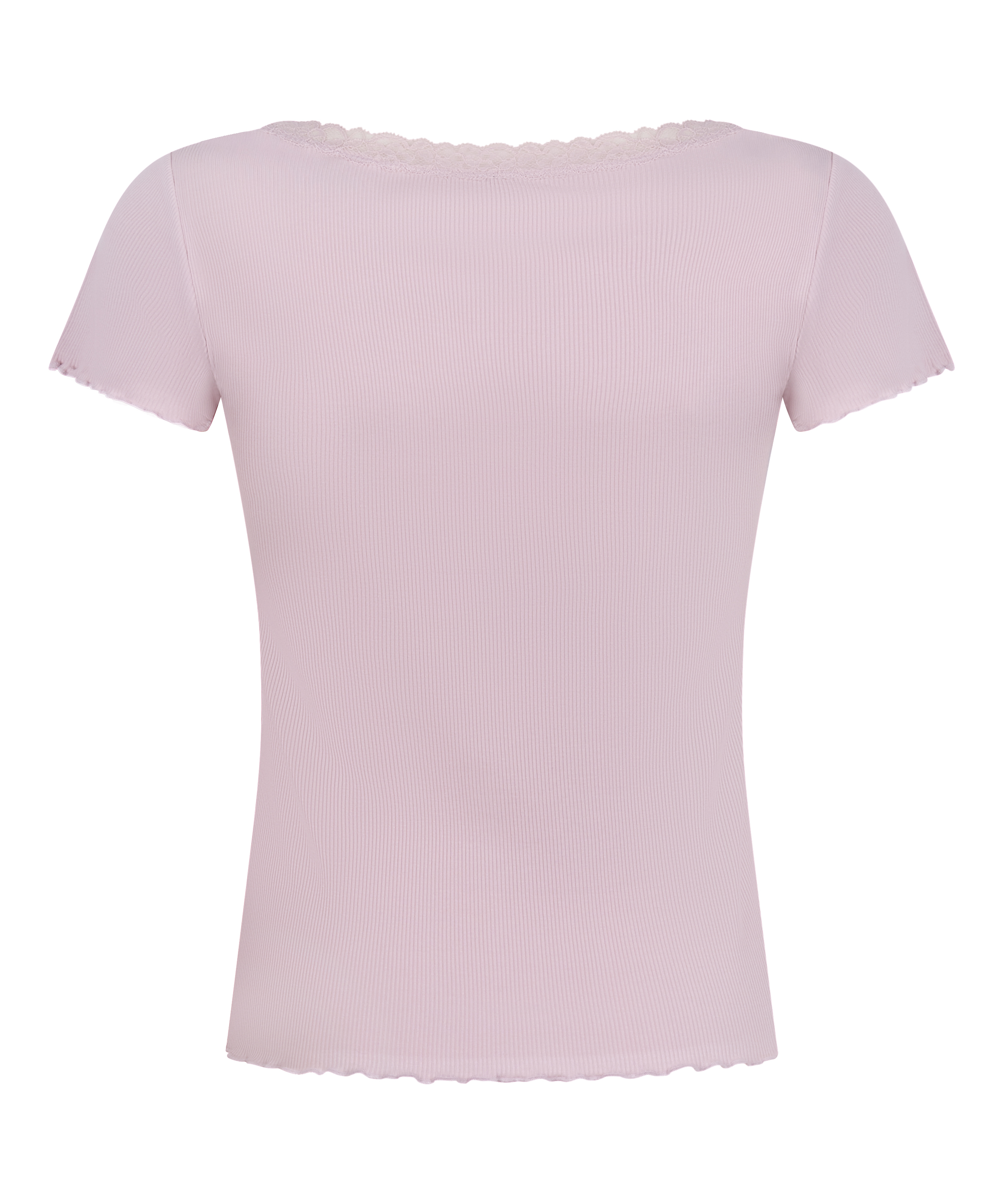 Pyjama Top Jersey Rib, Pink, main