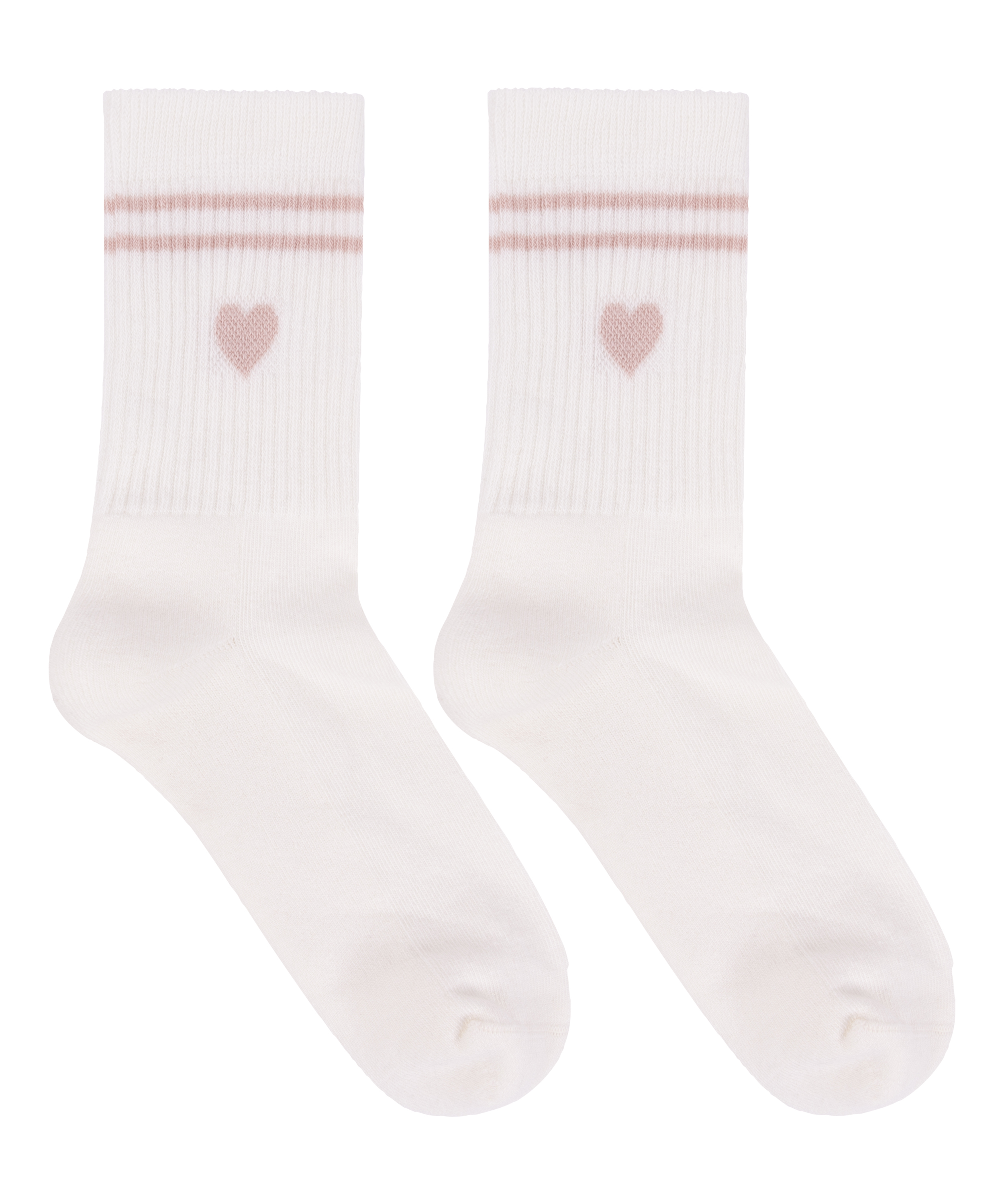 Cotton Crew Socks, White, main