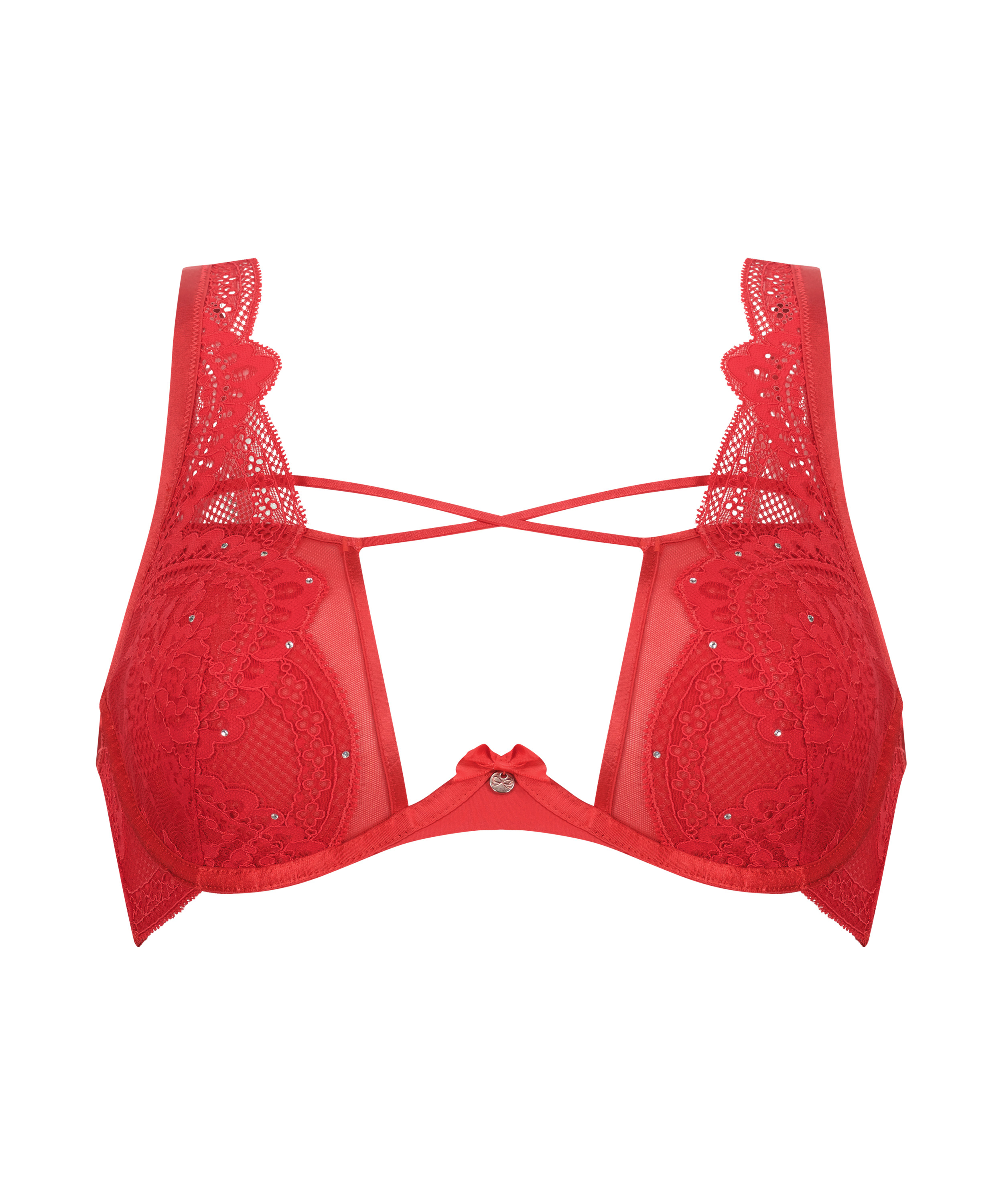 Philomena Non-Padded Underwired Bra, Red, main