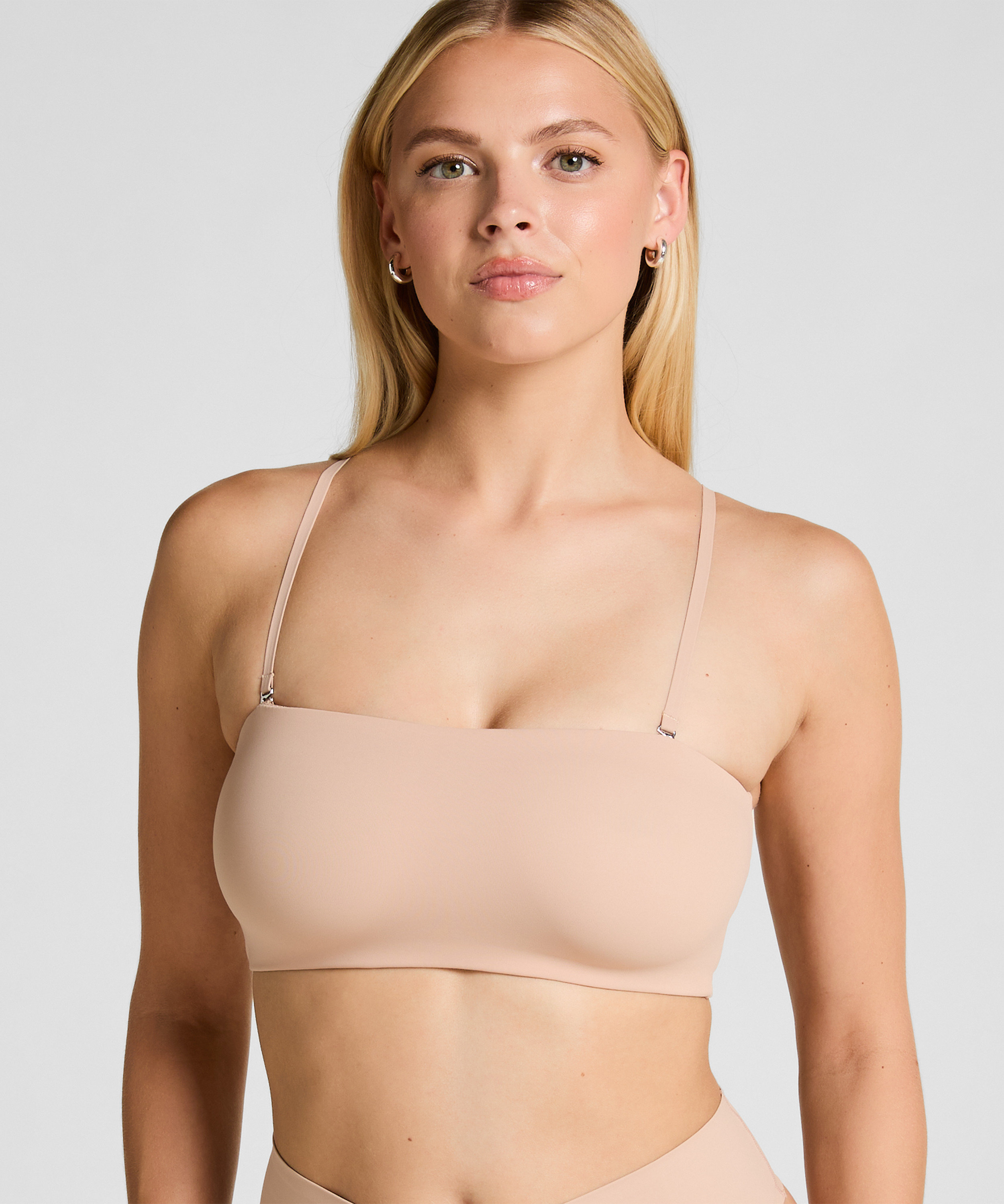Smooth Bandeau Bralette, Beige, main