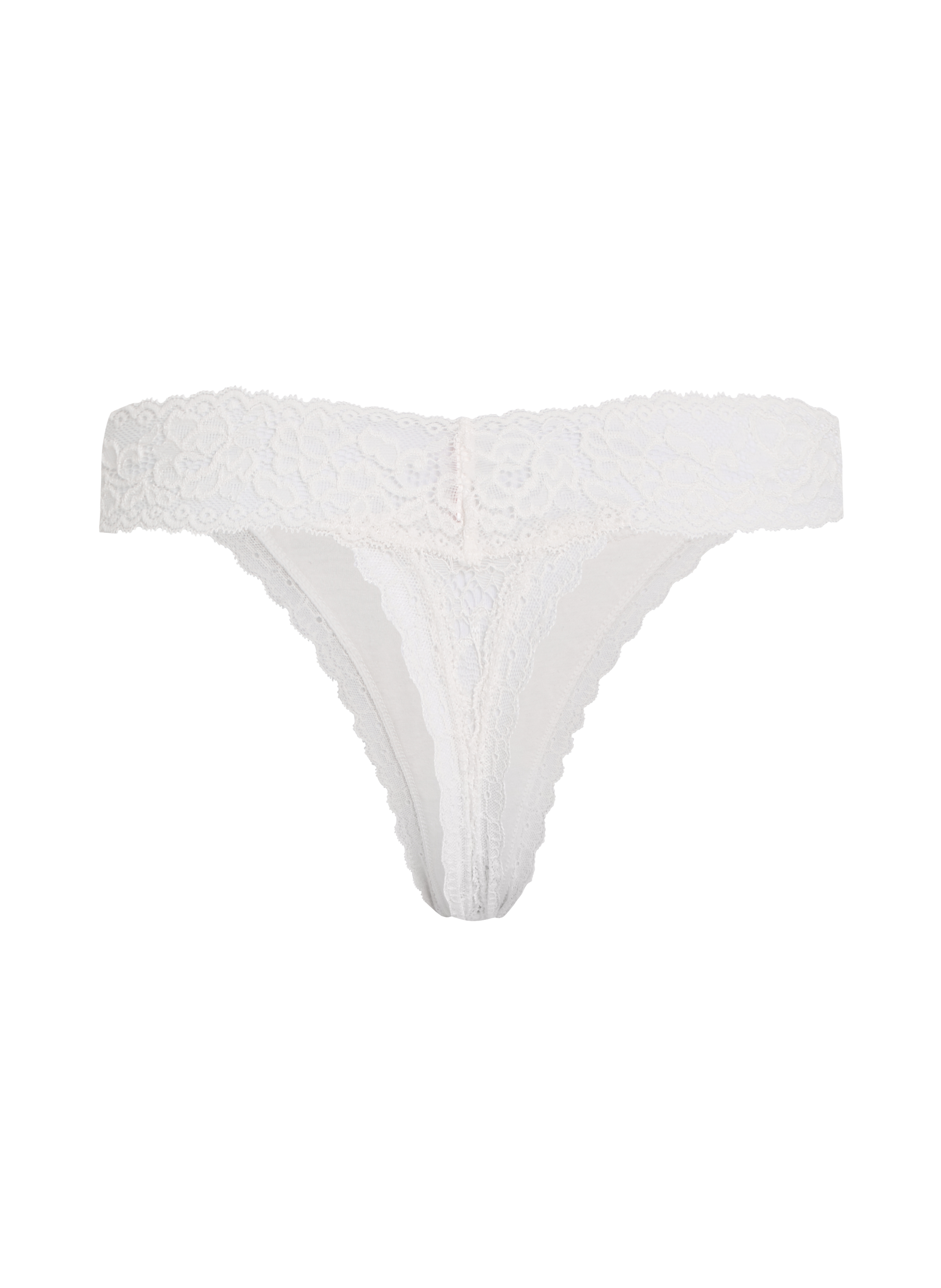 Madison Extra Low Thong, White, main