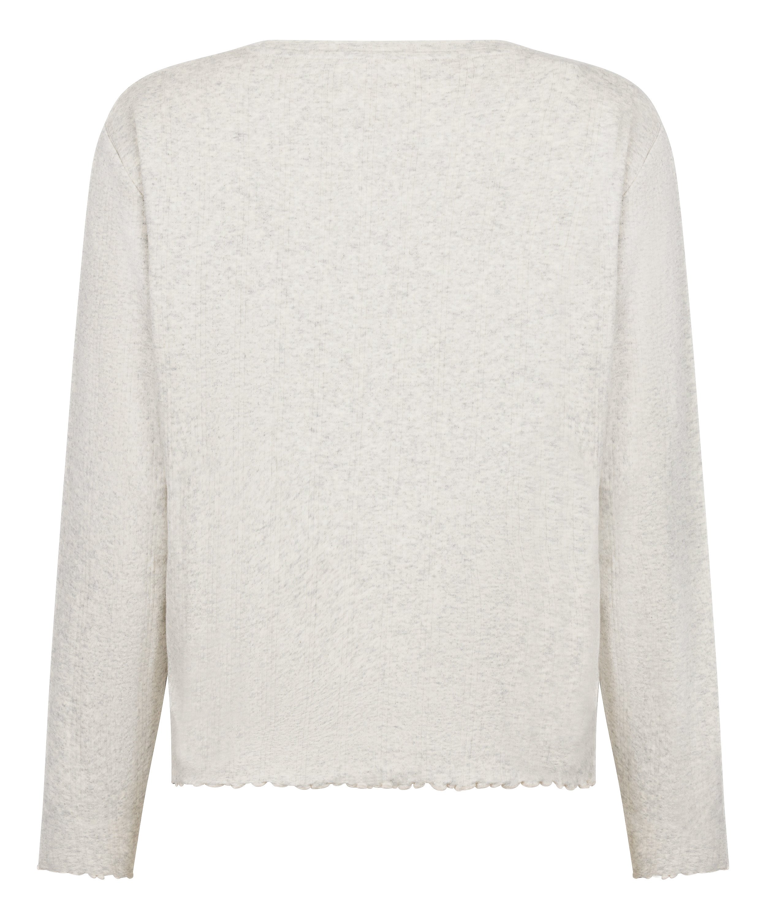 Pyjama Top Loose Pointelle, Gray, main