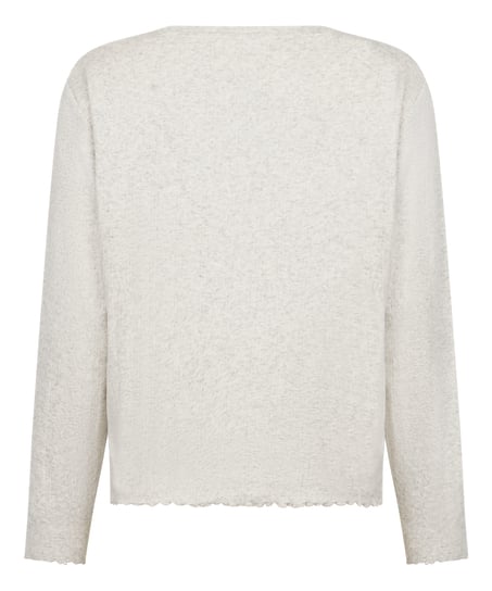 Pyjama Top Loose Pointelle, Gray