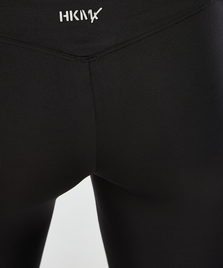 HKMX High waisted sport legging mesh, Black
