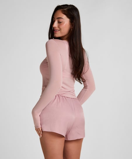 Ayla Satin Shorts, Pink