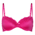 Lace & Shine Padded Underwired Bra, Pink