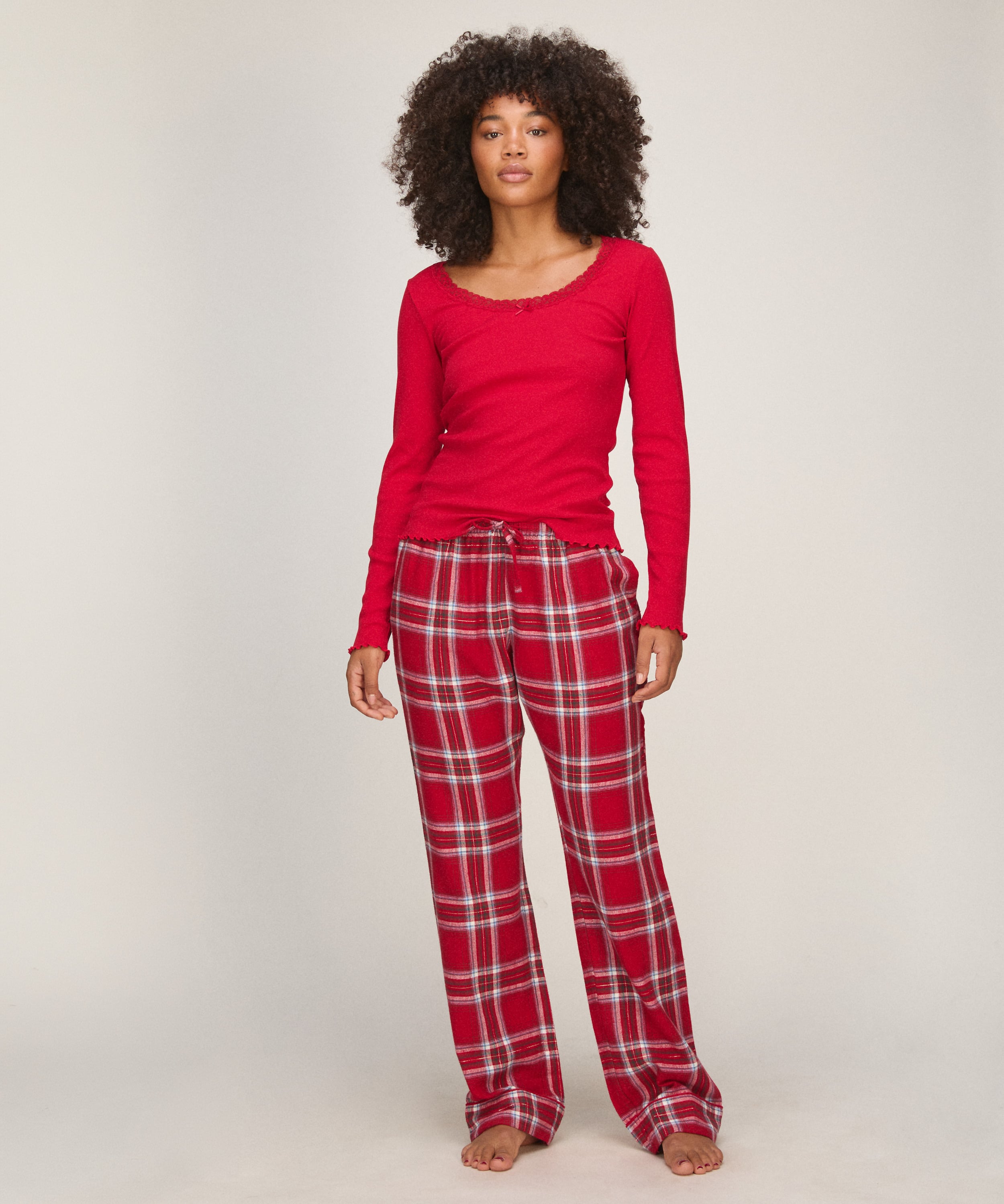 Top Jersey Lace, Red, main